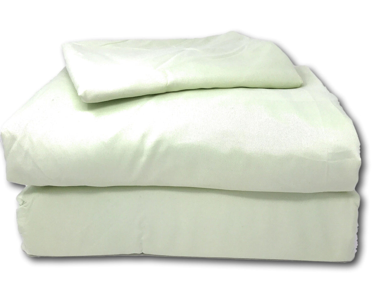Sage Green Microfiber Bed Sheet Set with Deep Pocket – view 3