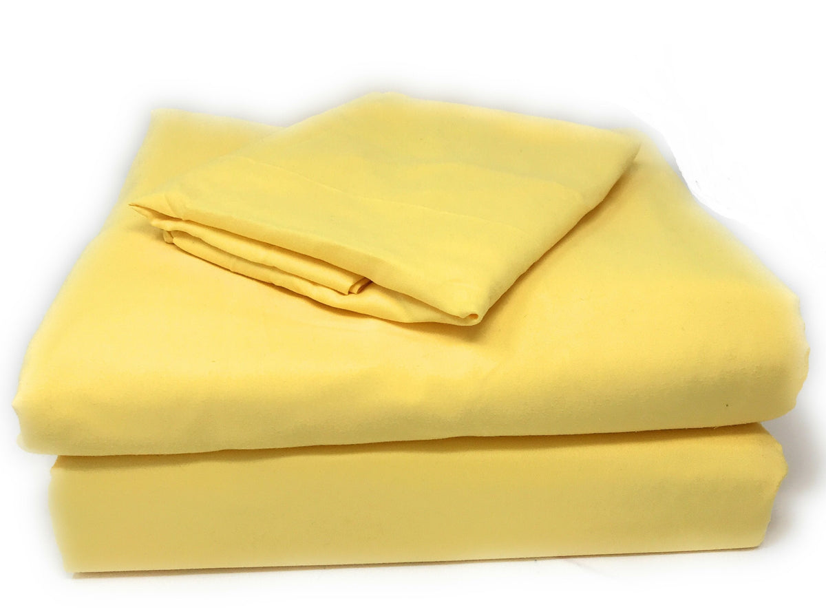 Sunny Yellow Microfiber Bed Sheet Set with Deep Pocket – view 2