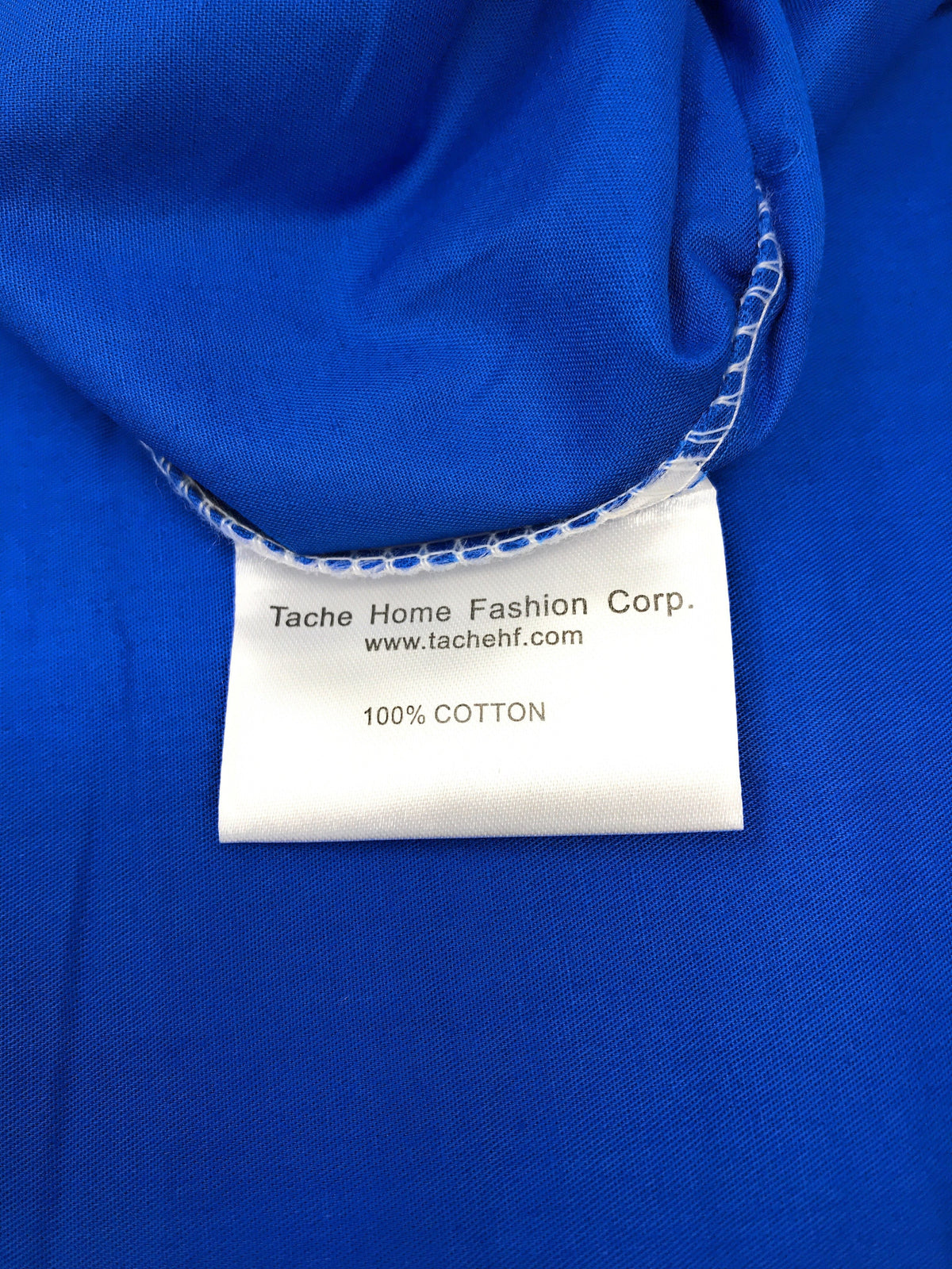 Deep Royal Blue 100% Cotton Fitted Sheet with Pillowcases – view 5