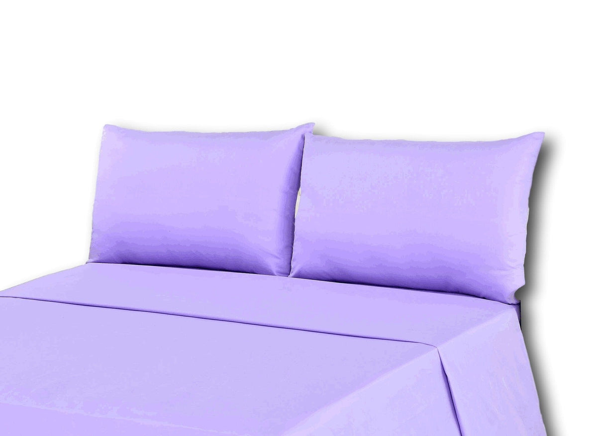 Lavender Purple 100% Cotton Fitted Sheet or Flat Sheet – view 3