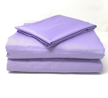 Lavender Purple 100% Cotton Fitted Sheet or Flat Sheet – view 2