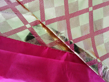 Red and Gold Argyle Pleated Bed Skirt, 14-Inch Drop – view 4