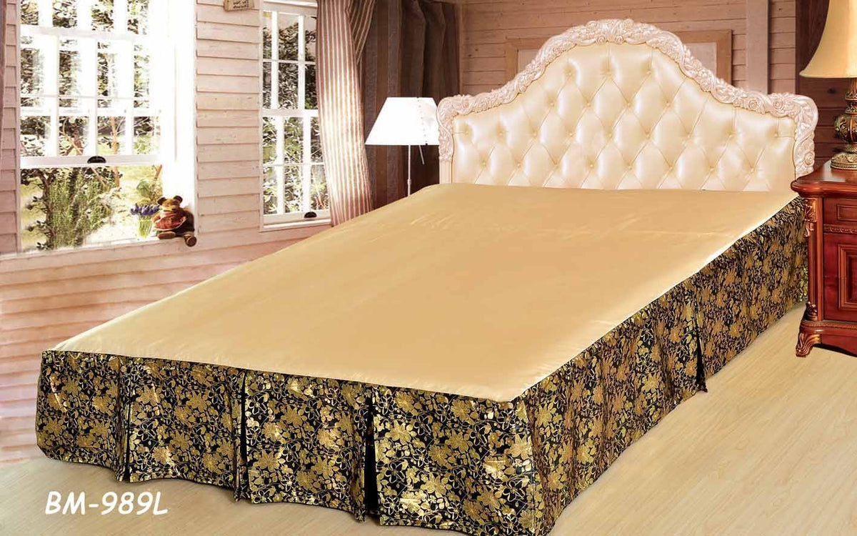 Royal Spring Bloom Floral Pleated Bed Skirt, 14-Inch Drop – view 2