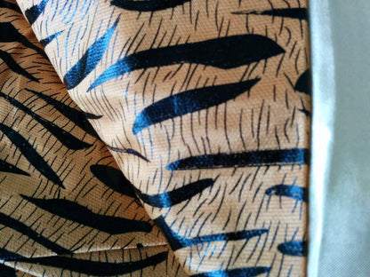Golden Brown Tiger Print Pleated Bed Skirt, 14-Inch Drop – view 4