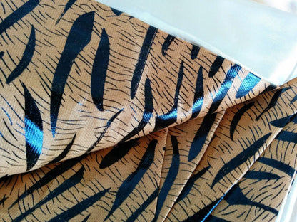 Golden Brown Tiger Print Pleated Bed Skirt, 14-Inch Drop – view 5