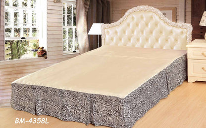 Winter Moon Zebra Print Bed Skirt with Gold Accents, 14-Inch Drop – view 7