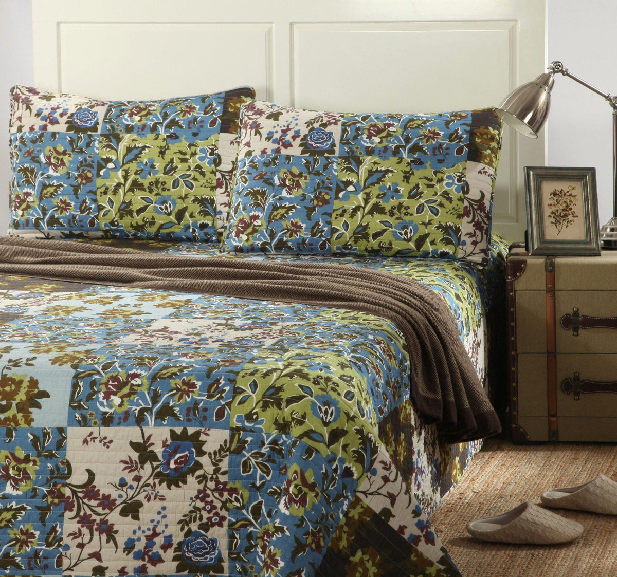 Cotton Quilt Set, Mystical Forest Leaf Pattern