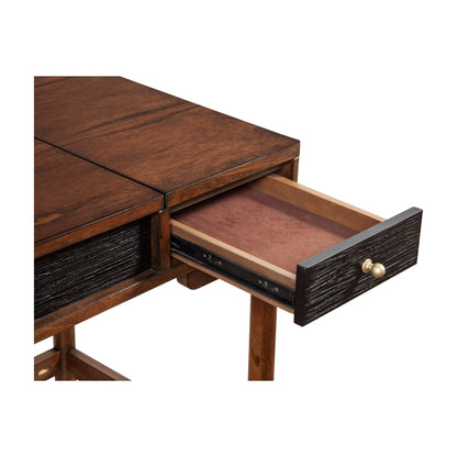 Belham Mahogany Bedroom Vanity with Flip-Up Mirror and Felt-Lined Storage – view 7