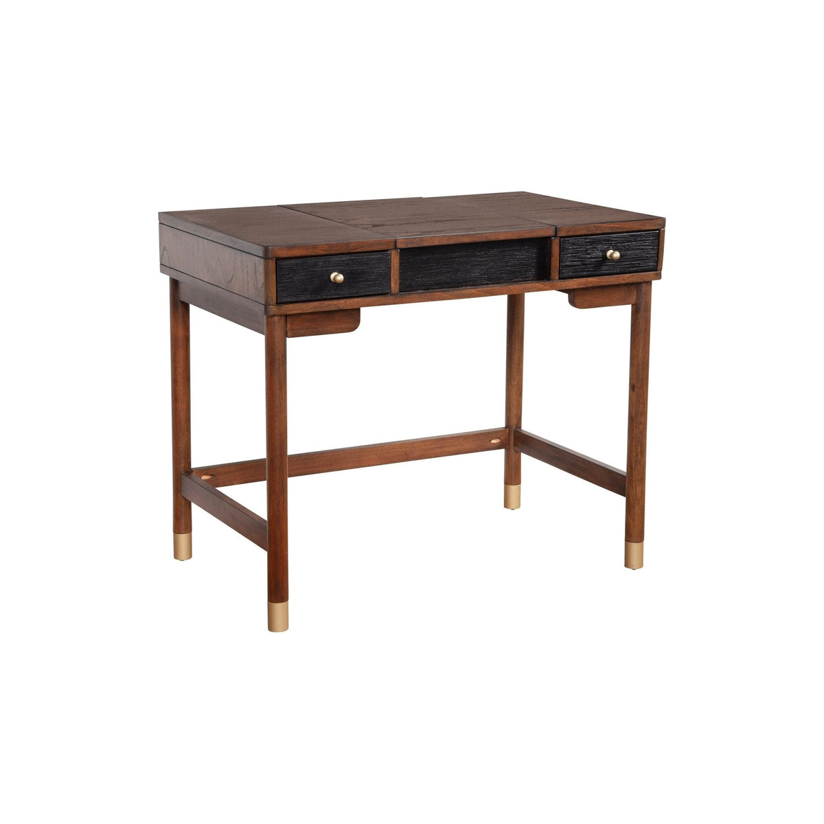 Belham Mahogany Bedroom Vanity with Flip-Up Mirror and Felt-Lined Storage – view 2