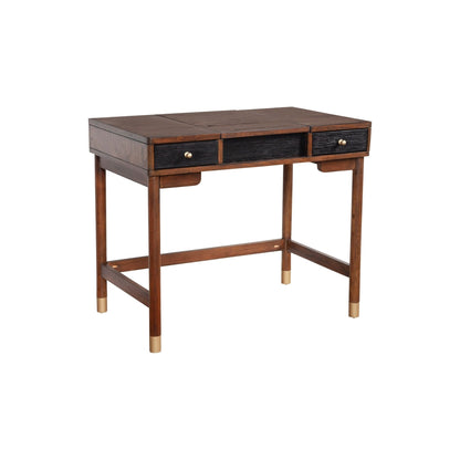 Belham Mahogany Bedroom Vanity with Flip-Up Mirror and Felt-Lined Storage – view 2