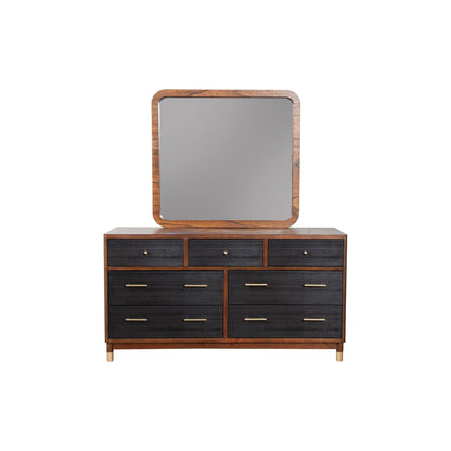 Belham 7-Drawer Dresser with Rattan Fronts and Gold Hardware – view 7