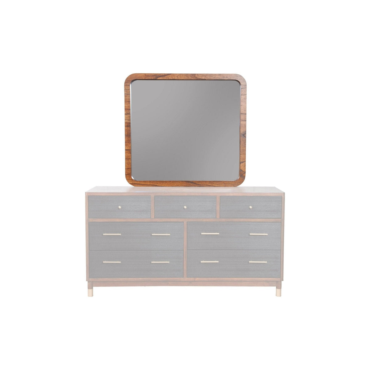 Belham Transitional Dresser Mirror in Dark Walnut Mahogany – view 3