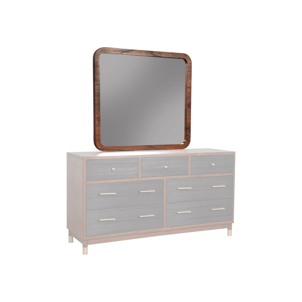 Mahogany Belham Dresser Mirror, Dark Walnut Finish