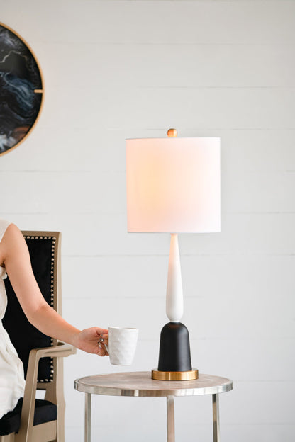 Teardrop Silhouette Table Lamp with Black and Gold Iron Base – view 10