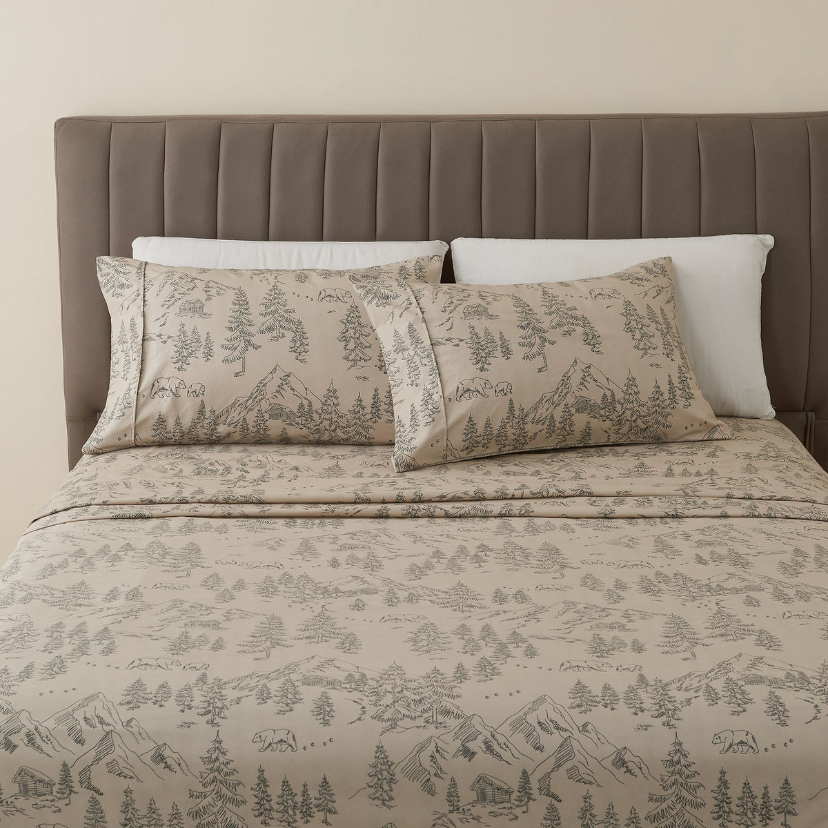 Lodge Print Microfiber Sheet Set – Mountain Ridge Collection – view 41
