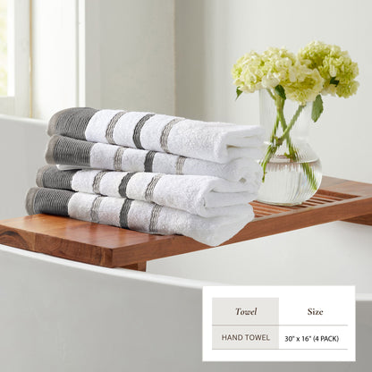 Decorative Cotton Stripe Bath Towel Set – Noelle Collection – view 10