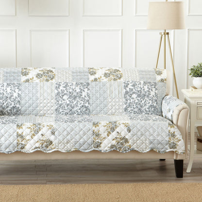 Reversible Patchwork Furniture Protector – Langdon Collection Sofa Cover – view 43