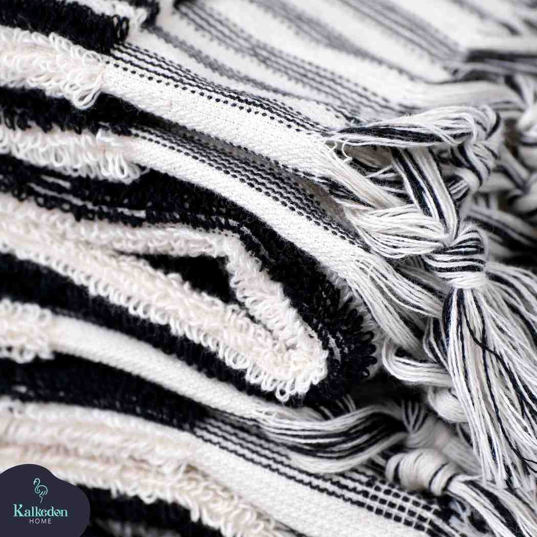 Striped Organic Turkish Cotton Hand Towel, Long 17 x 35 Inch – view 10