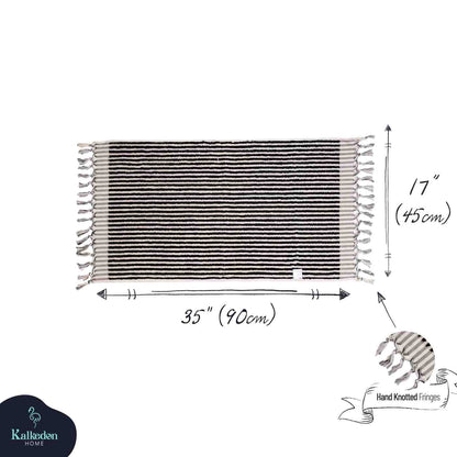 Striped Organic Turkish Cotton Hand Towel, Long 17 x 35 Inch – view 11