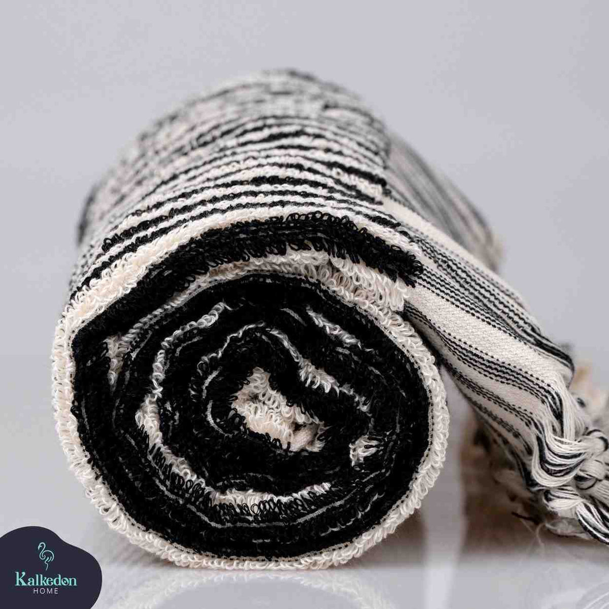Striped Organic Turkish Cotton Hand Towel, Long 17 x 35 Inch – view 12