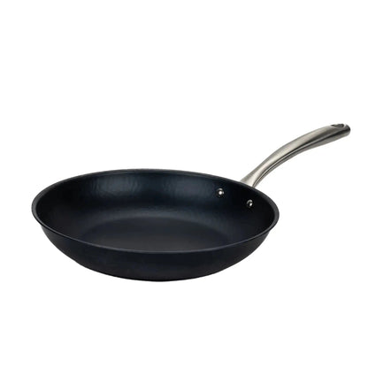 Black Angus pre-seasoned carbon steel frying pan with stay-cool stainless steel handle