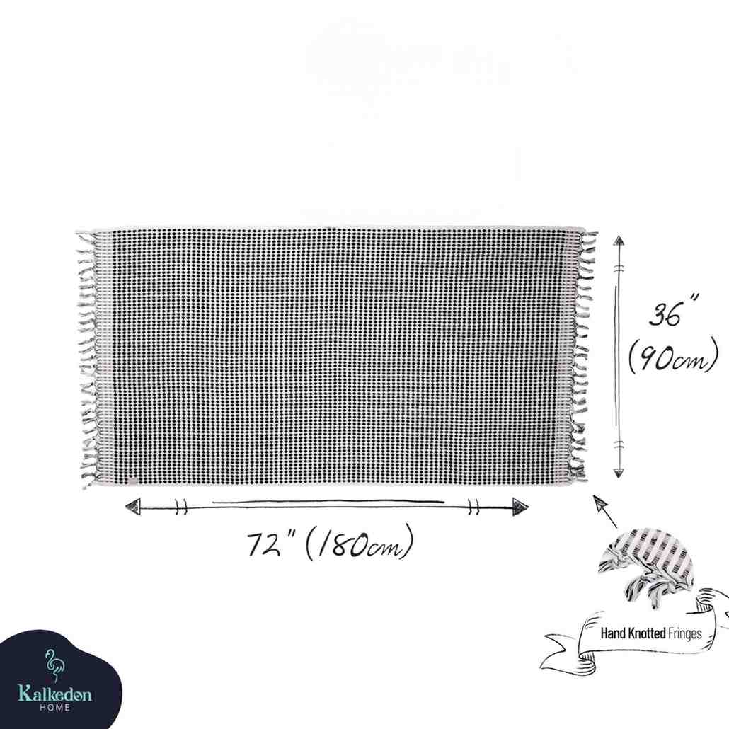 Pom Pom Organic Turkish Cotton Bath Towel, Oversized 550 GSM Jacquard – view 7