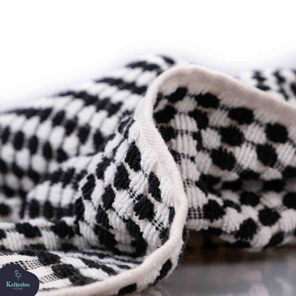 Pom Pom Organic Turkish Cotton Hand Towel, Handwoven 17 x 35 Inch – view 9