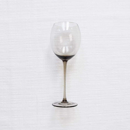 Modern Black Smoke Glass Set of Four