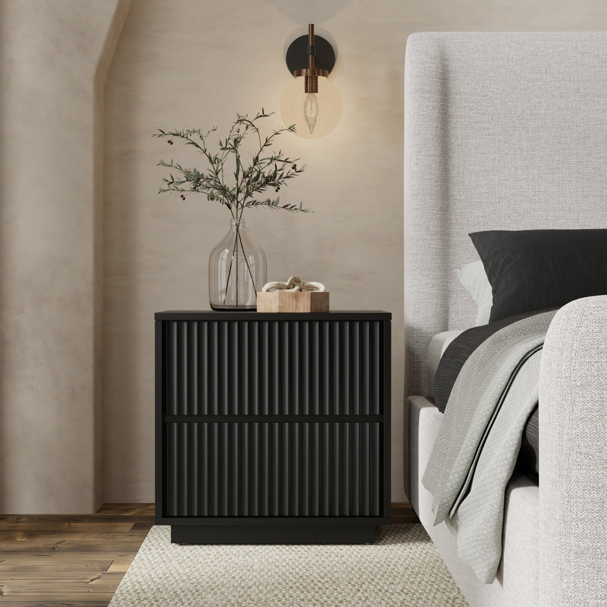 Blanca Nightstand, Black