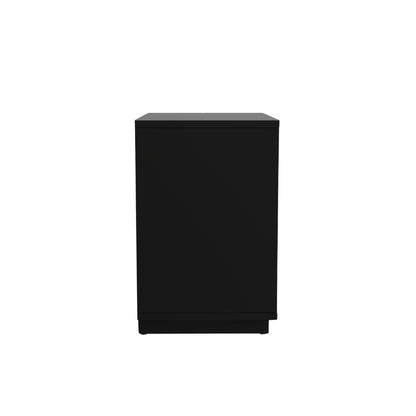 Blanca 2-Drawer Mahogany Nightstand in Black with Scalloped Fronts – view 4