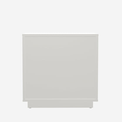 Blanca 2-Drawer Mahogany Nightstand in White with Scalloped Fronts – view 4