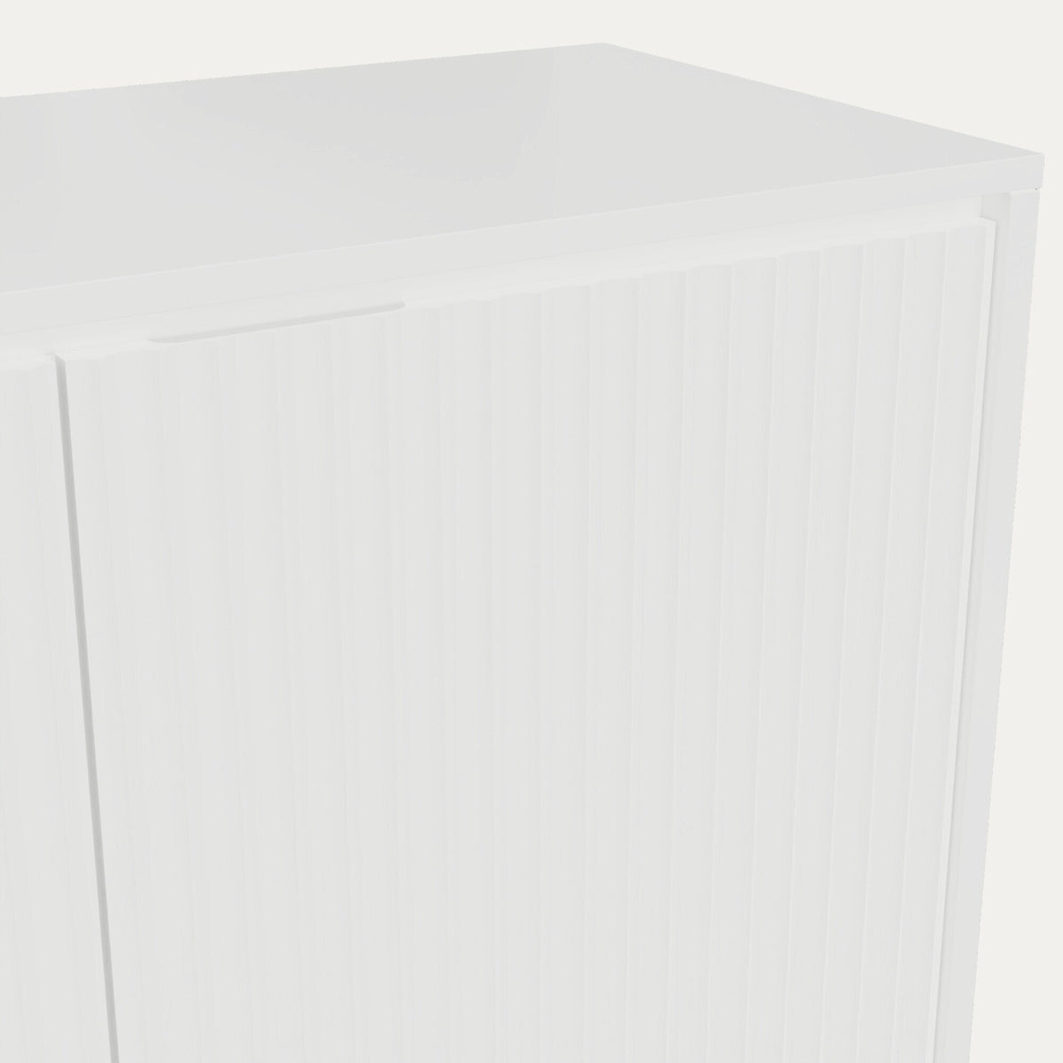 Blanca White Wood Sideboard with Three Scalloped Cabinets – view 6