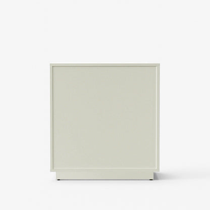 Blanca 3-Drawer Mahogany Small Chest with Scalloped Drawers, White – view 3