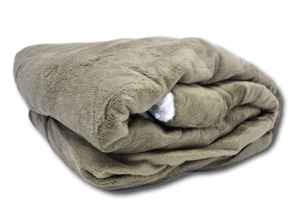 Evergreen Green Micro Fleece and Sherpa Throw Blanket – view 3