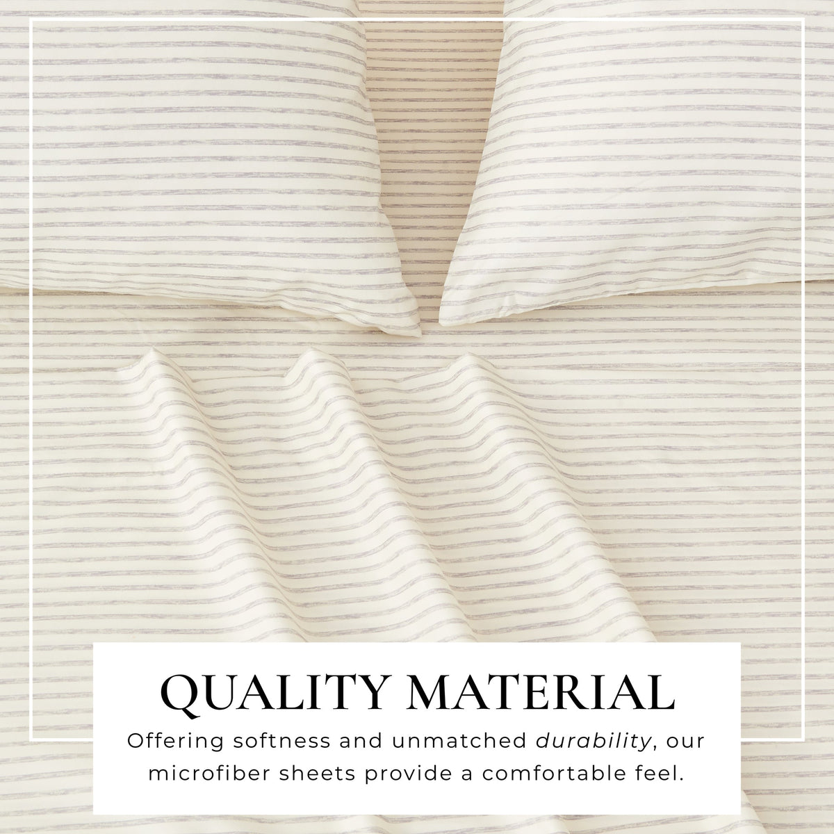 Brushed Microfiber Striped Sheet Set – Evette Collection – view 37