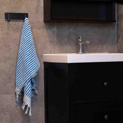 Striped Organic Turkish Cotton Hand Towel, Long 17 x 35 Inch – view 19