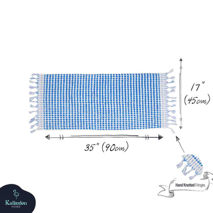 Pom Pom Organic Turkish Cotton Hand Towel, Handwoven 17 x 35 Inch – view 11
