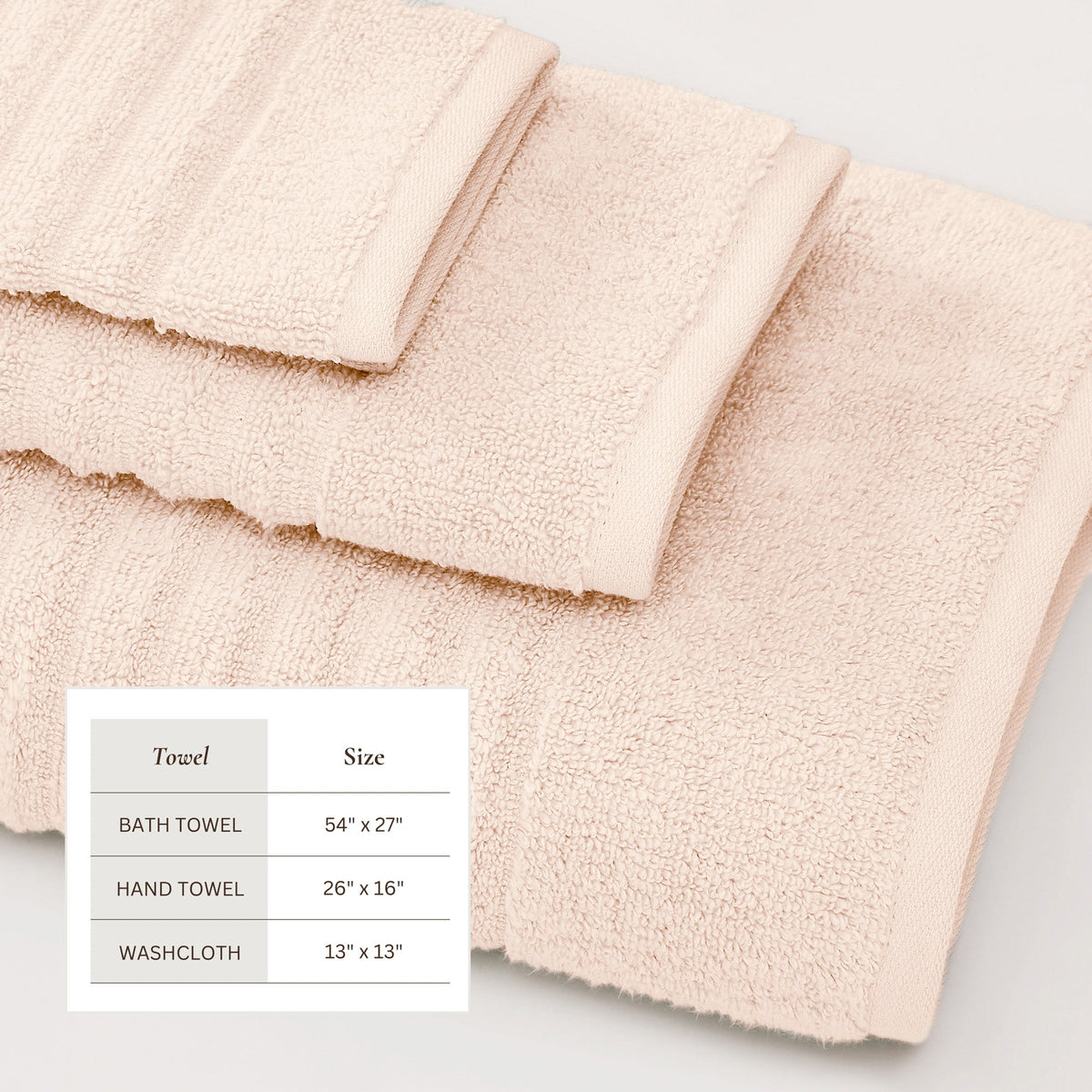 Karina Collection Luxury Combed Cotton Ribbed Bath Towel Set – view 52