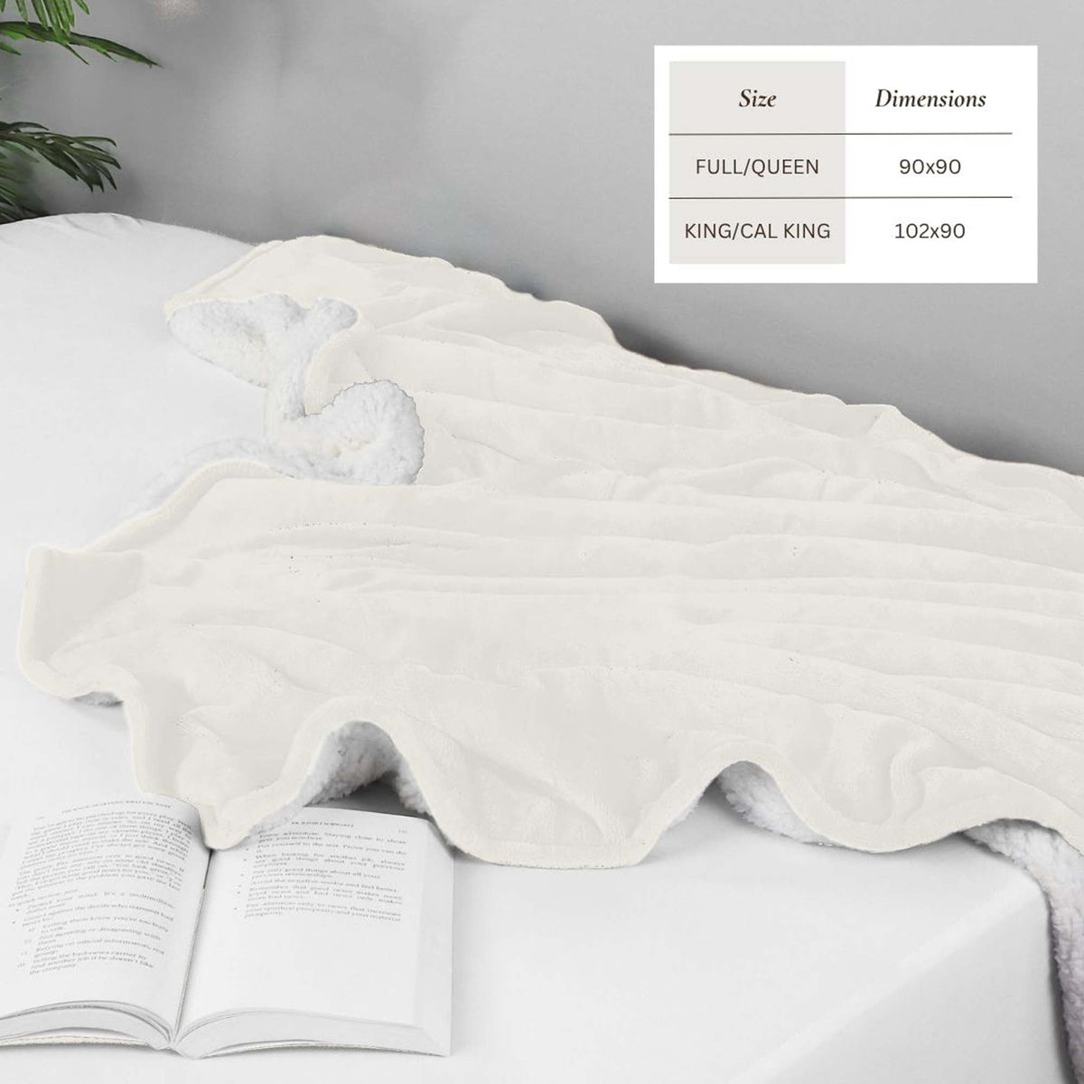 Sherpa Fleece Collection Velvet Plush Sherpa Bed Blanket, Reversible – view 8