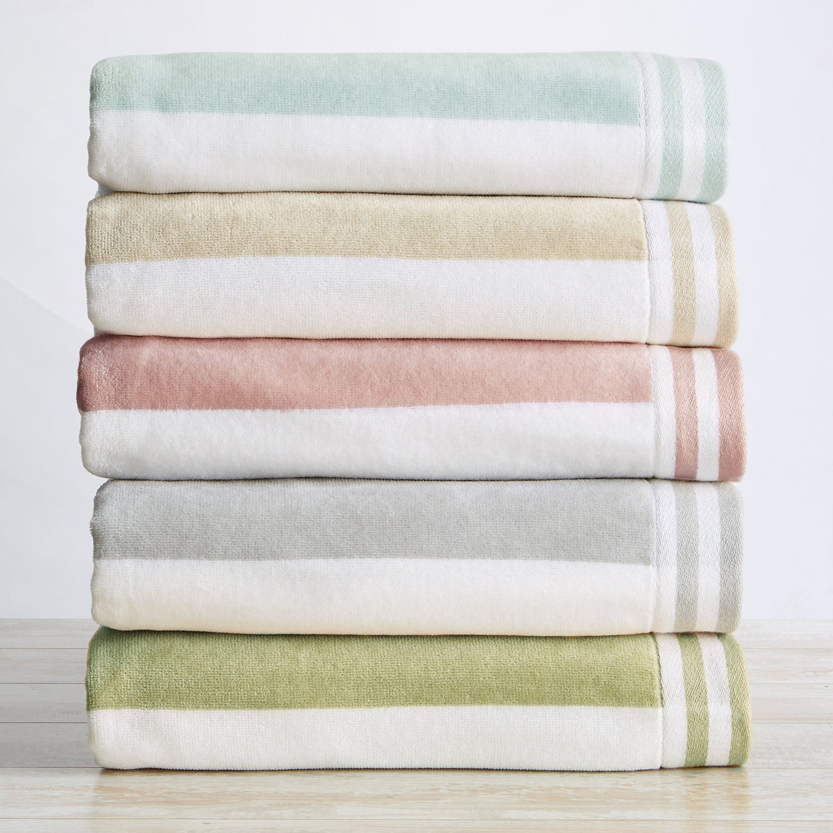 Pastel Striped Cabana Beach Towel – Edgartown Collection – view 78