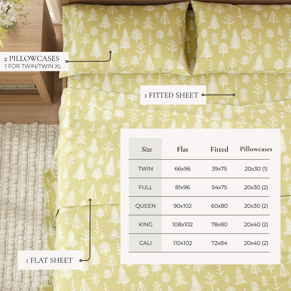 Turkish Cotton Flannel Sheet Set – Lakeview Collection – view 33