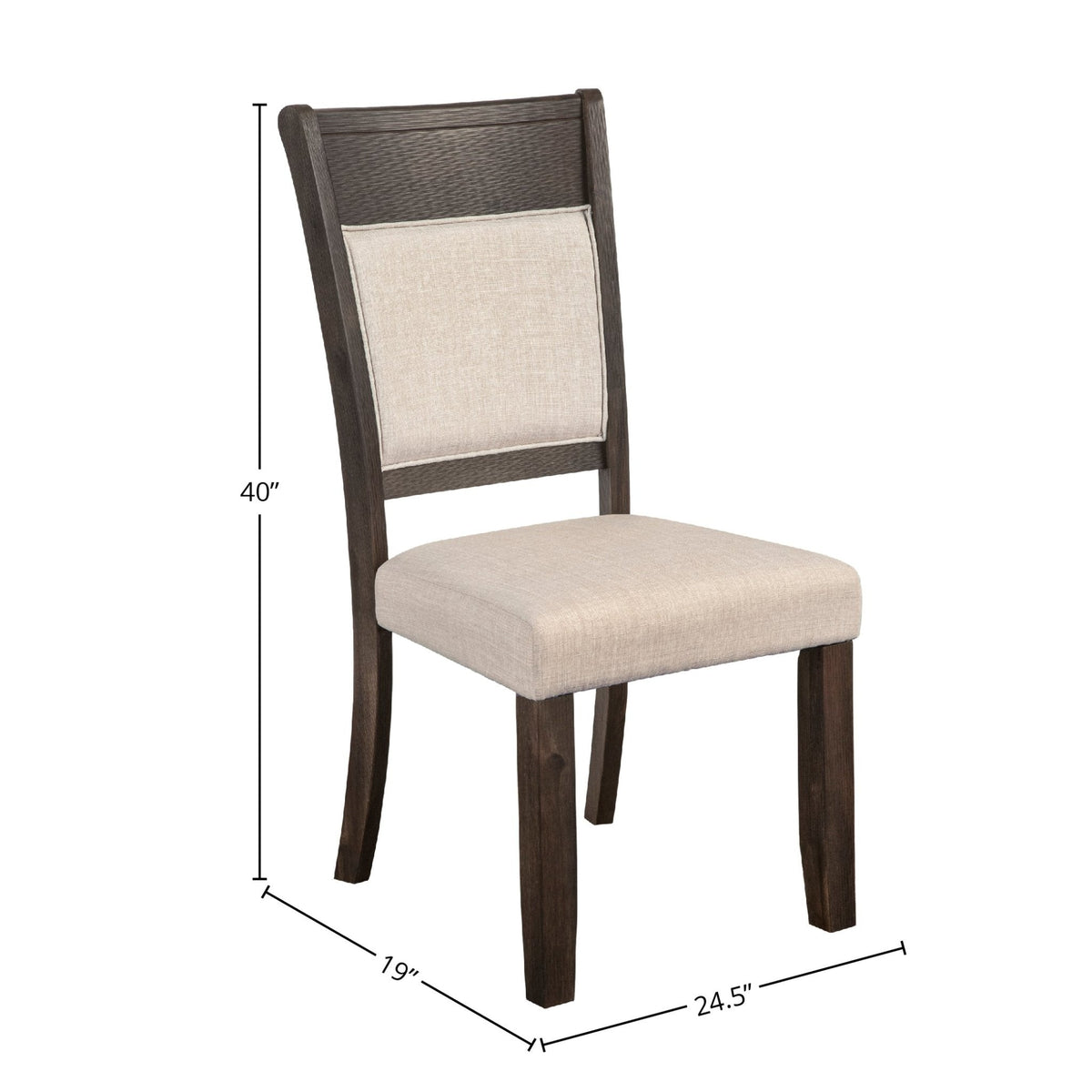 Brayden Upholstered Dining Side Chairs, Beige Fabric – view 9