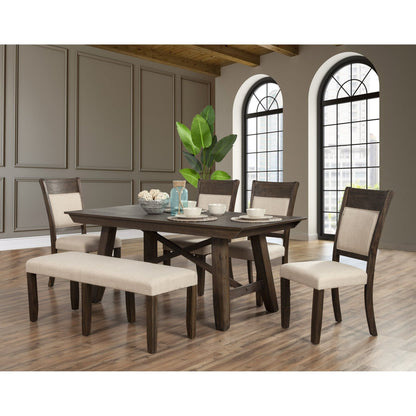 Brayden Upholstered Dining Side Chairs, Beige Fabric – view 8