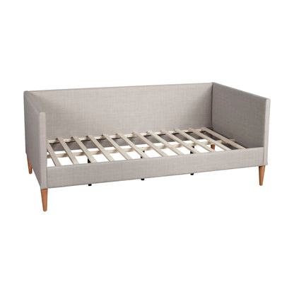 Britney Twin Daybed in Light Grey Linen with Tapered Acorn Legs – view 5