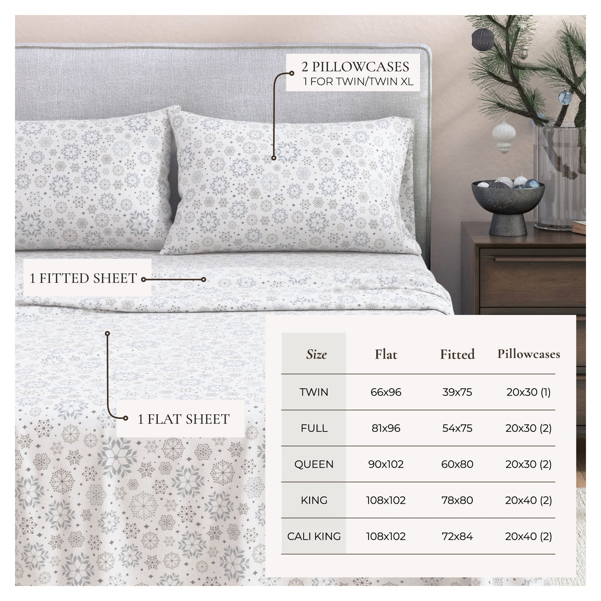 Turkish Cotton Flannel Sheet Set – Stratton Collection – view 25