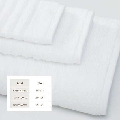 Karina Collection Luxury Combed Cotton Ribbed Bath Towel Set – view 4