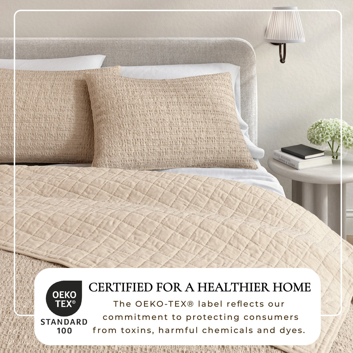 Garment-Washed Cotton Waffle Weave Quilt Set – Genevieve Collection – view 14