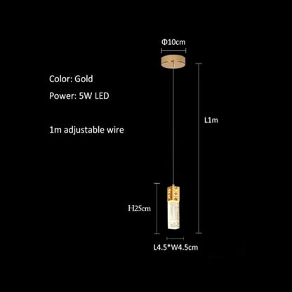 Bubble Crystal LED Pendant Light and Wall Lamp in Gold or Silver – view 7