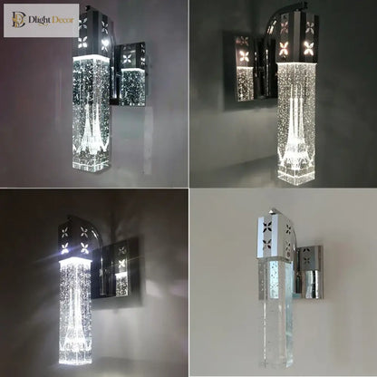 Bubble Crystal LED Pendant Light and Wall Lamp in Gold or Silver – view 5