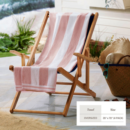 Pastel Striped Cabana Beach Towel – Edgartown Collection – view 83